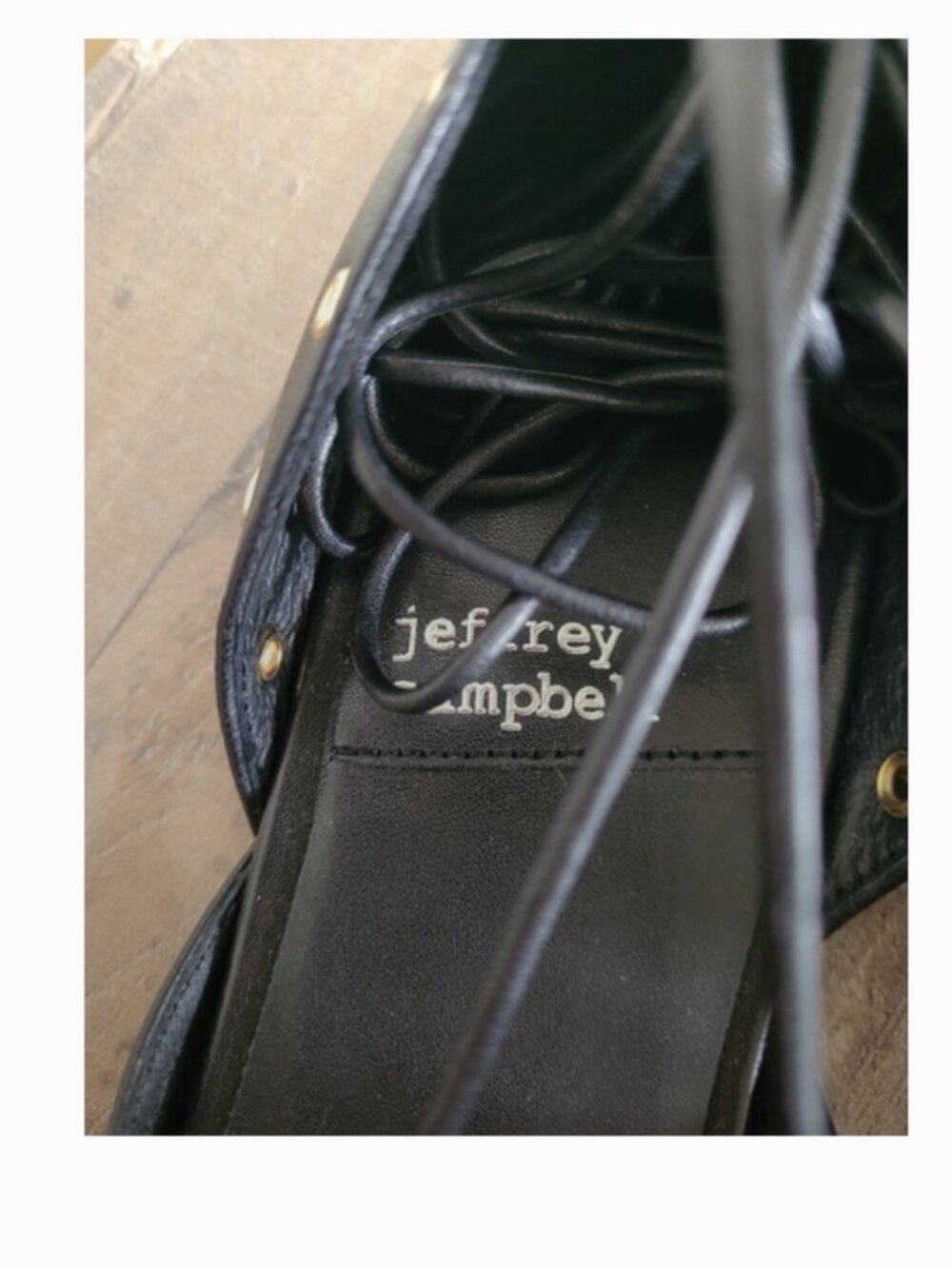 Free People Jeffrey Campbell ballet flat corset lace-up black shoes size 8 - Picture 10 of 11